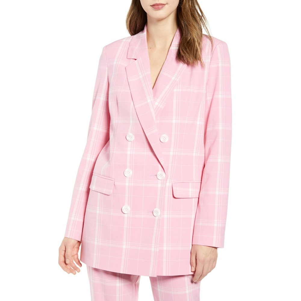 VERO MODA Womens Vida Double Breasted Blazer Prism Pink Size 38/ 8 US
